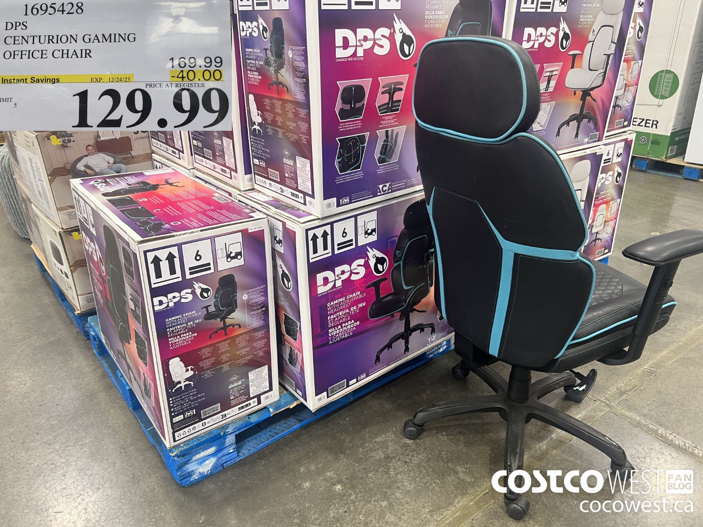 1695428 DPS CENTURION GAMING OFFICE CHAIR ($40.00 INSTANT SAVINGS EXPIRES ON 2023-12-24) $129.99