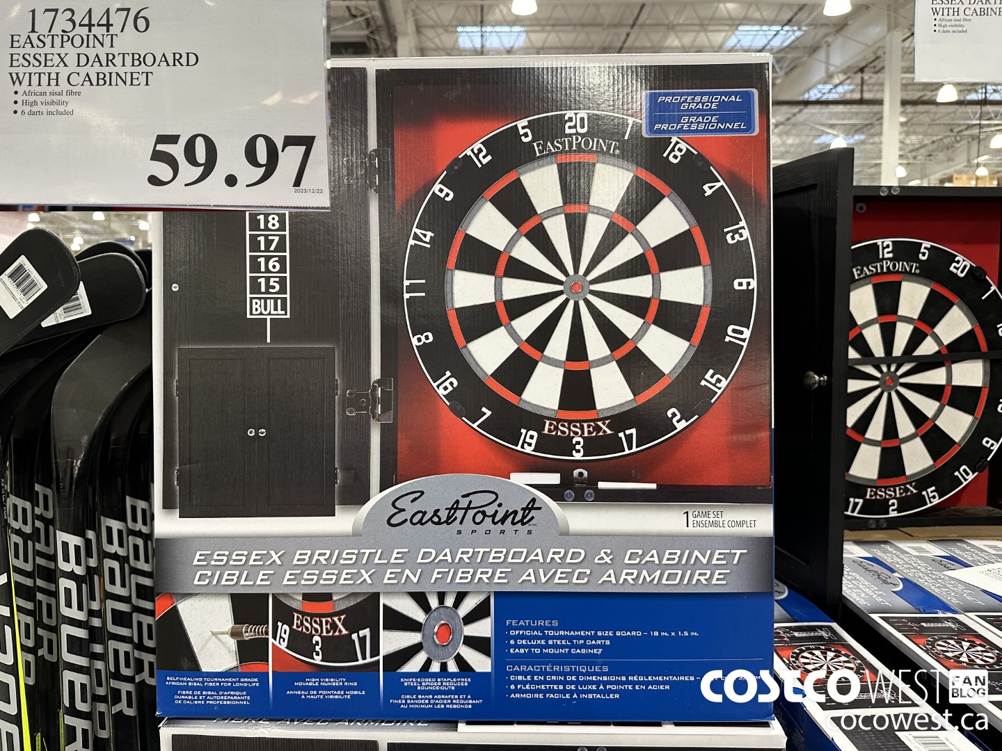 1734476 EASTPOINT ESSEX DARTBOARD WITH CABINET $59.97