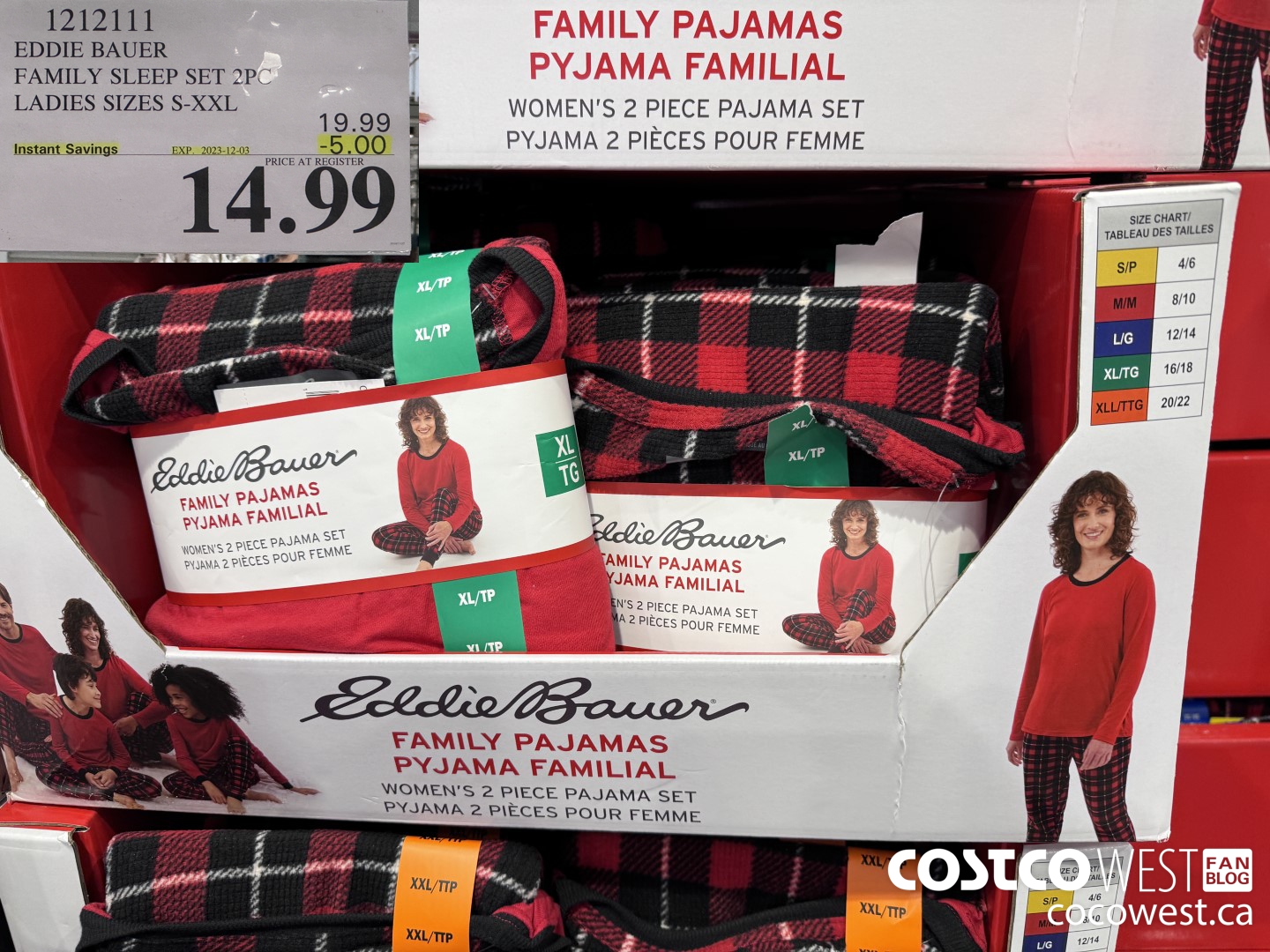 1212111 EDDIE BAUER FAMILY SLEEP SET 2PC LADIES SIZES S-XXL ($5.00 INSTANT SAVINGS EXPIRES ON 2023-12-03) $14.99