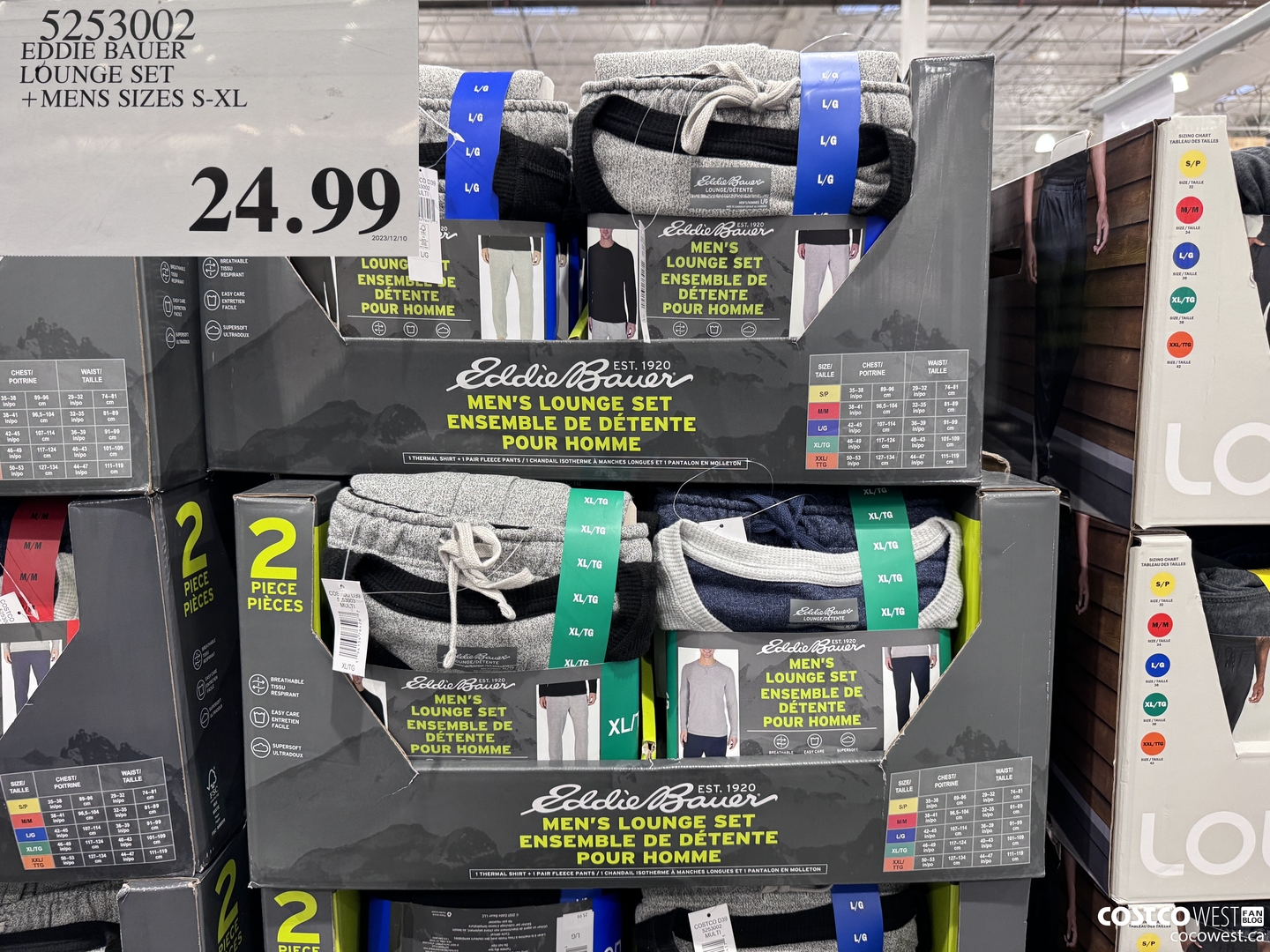 5253002 EDDIE BAUER LOUNGE SET MENS SIZES S-XXL $24.99