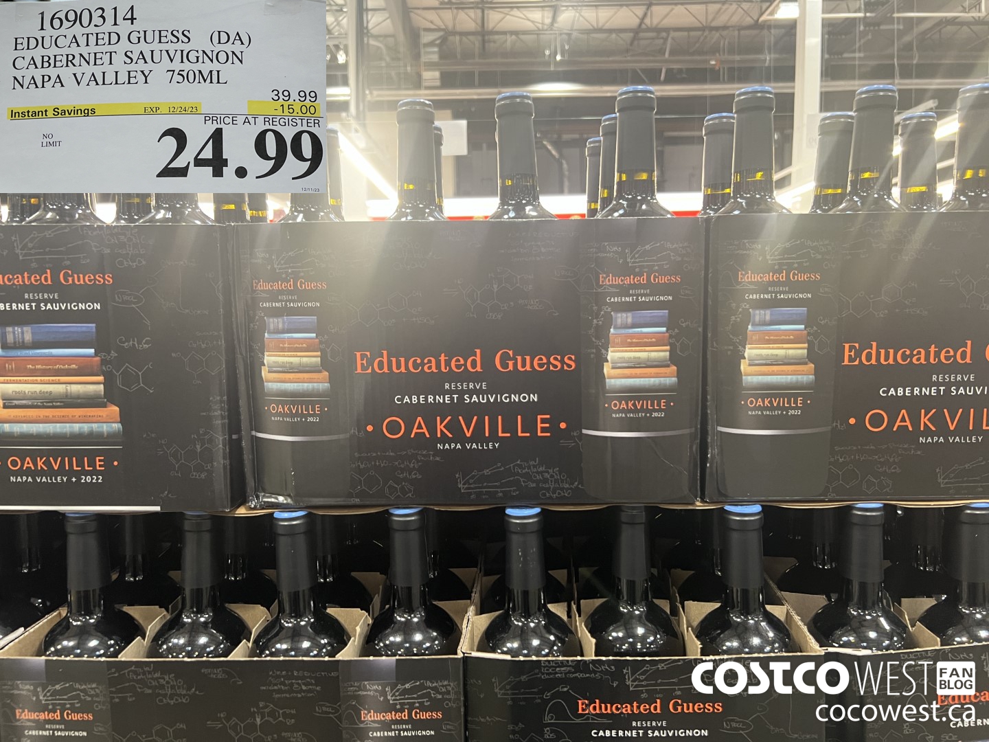 1690314 EDUCATED GUESS (DA) CABERNET SAUVIGNON NAPA VALLEY 750ML ($15.00 INSTANT SAVINGS EXPIRES ON 2023-12-24) $24.99