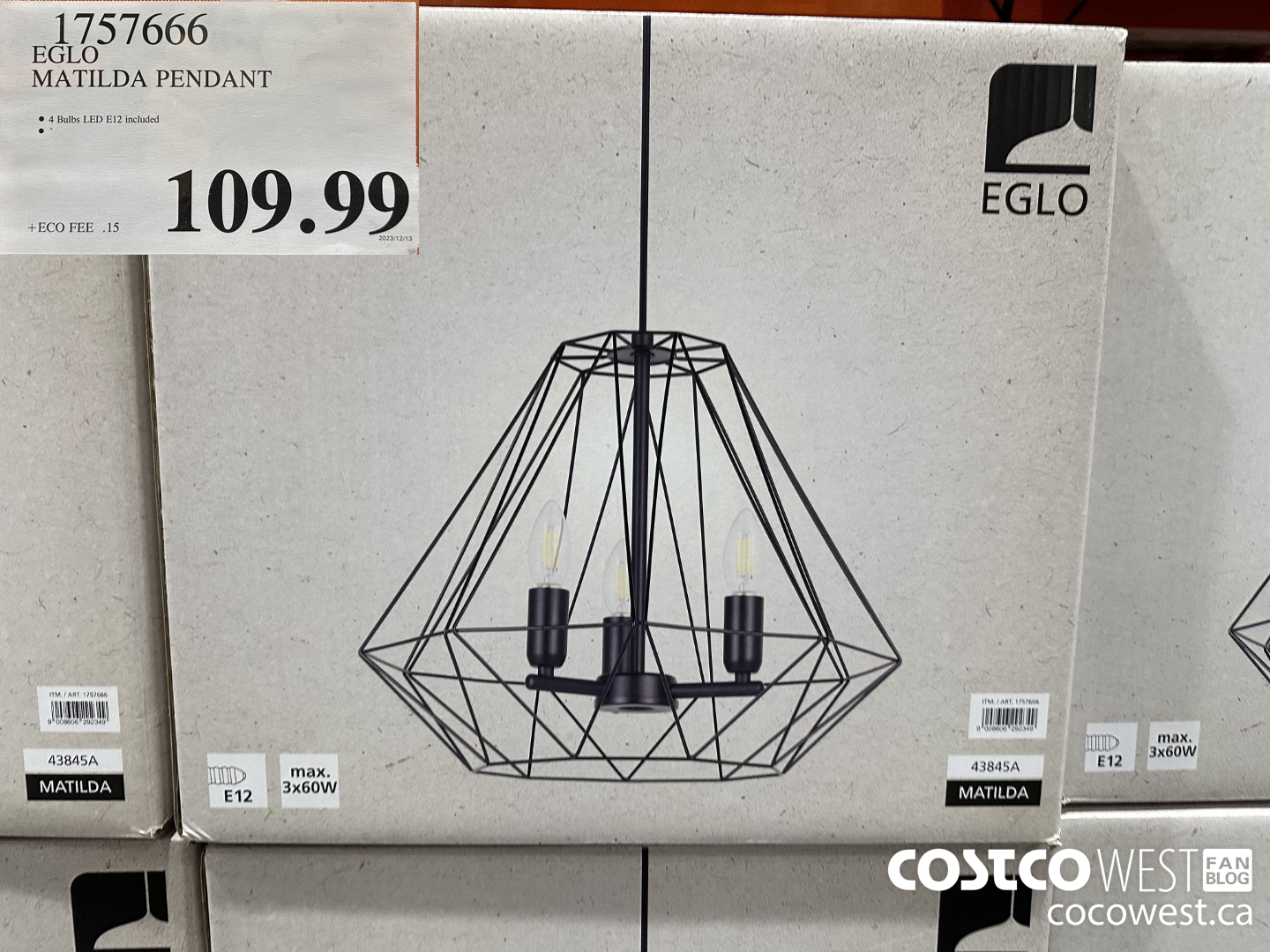 1757666 EGLO MATILDA PENDANT $109.99
