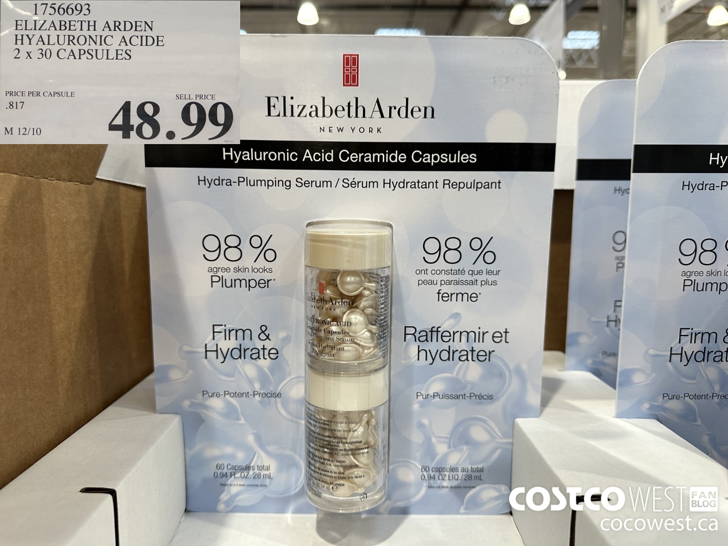 1756693 ELIZABETH ARDEN HYALURONIC ACIDE 2 X 30 CAPSULES $48.99