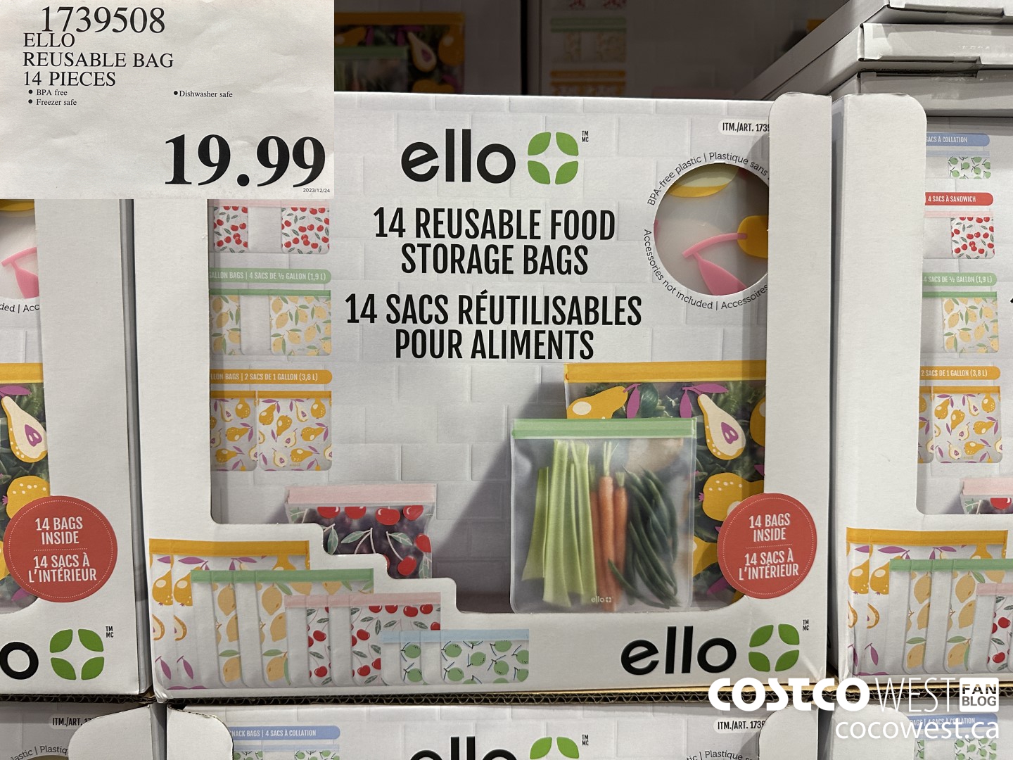 1739508 ELLO REUSABLE BAG 14 PIECES  $19.99