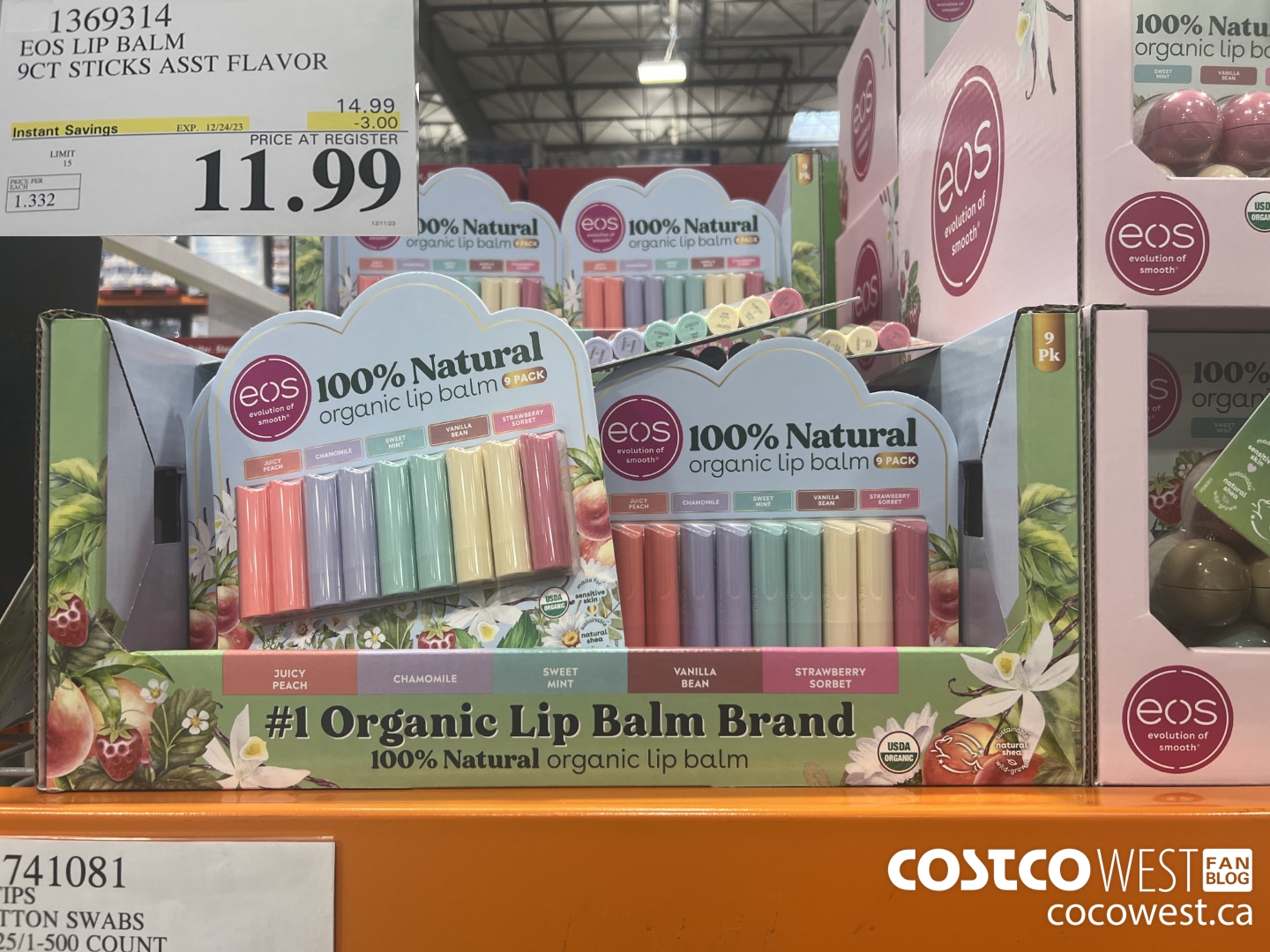 1369314 EOS LIP BALM 9CT STICKS ASST FLAVOR ($3.00 INSTANT SAVINGS EXPIRES ON 2023-12-24) $11.99