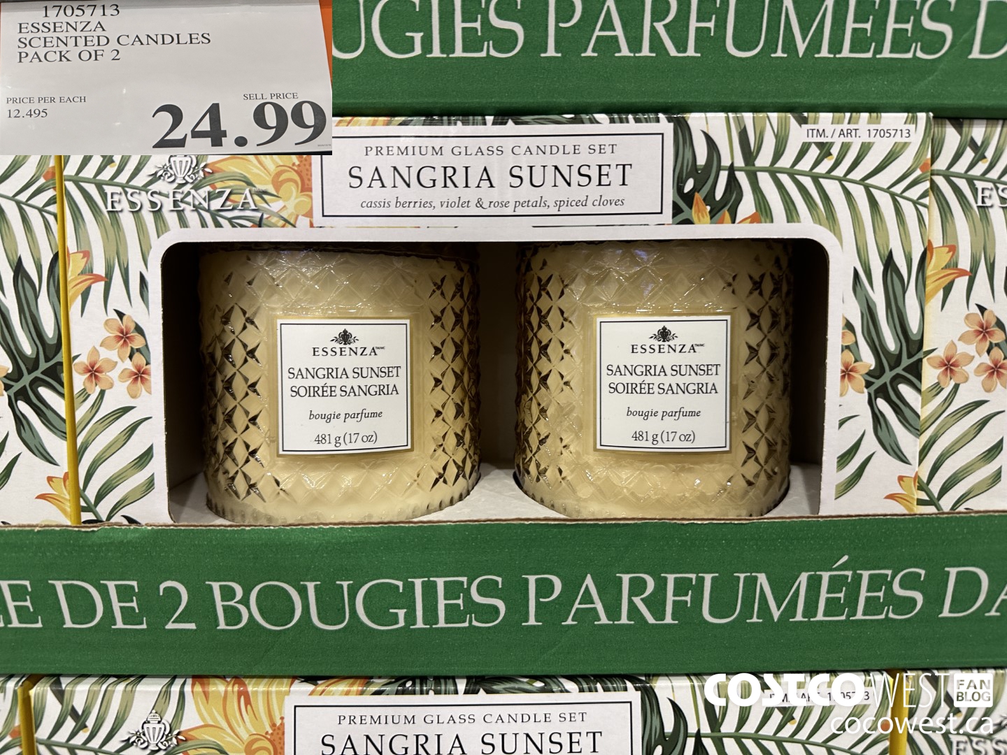 1705713 ESSENZA SCENTED CANDLES PACK OF 2 $24.99