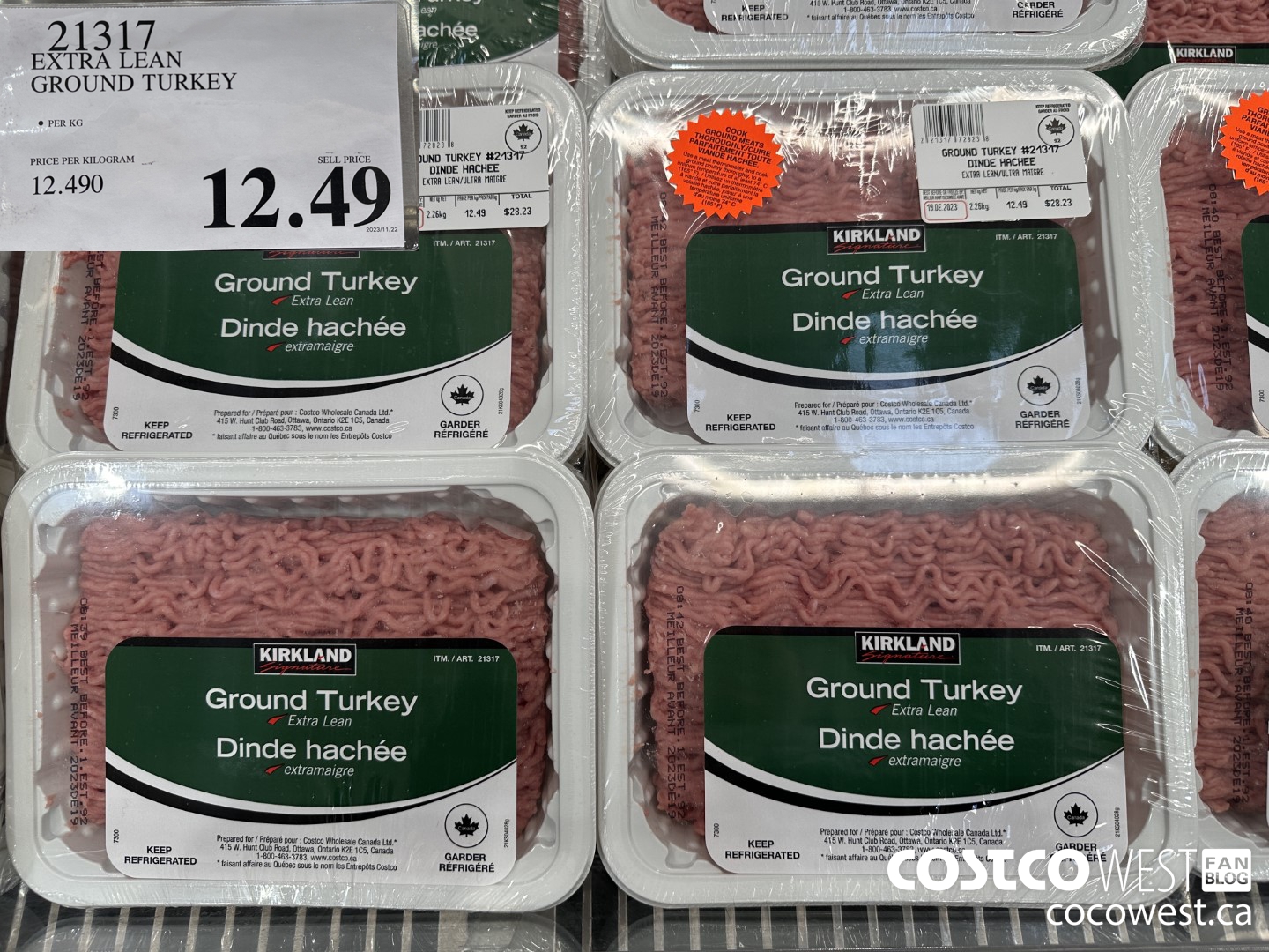 21317 EXTRA LEAN GROUND TURKEY $12.49
