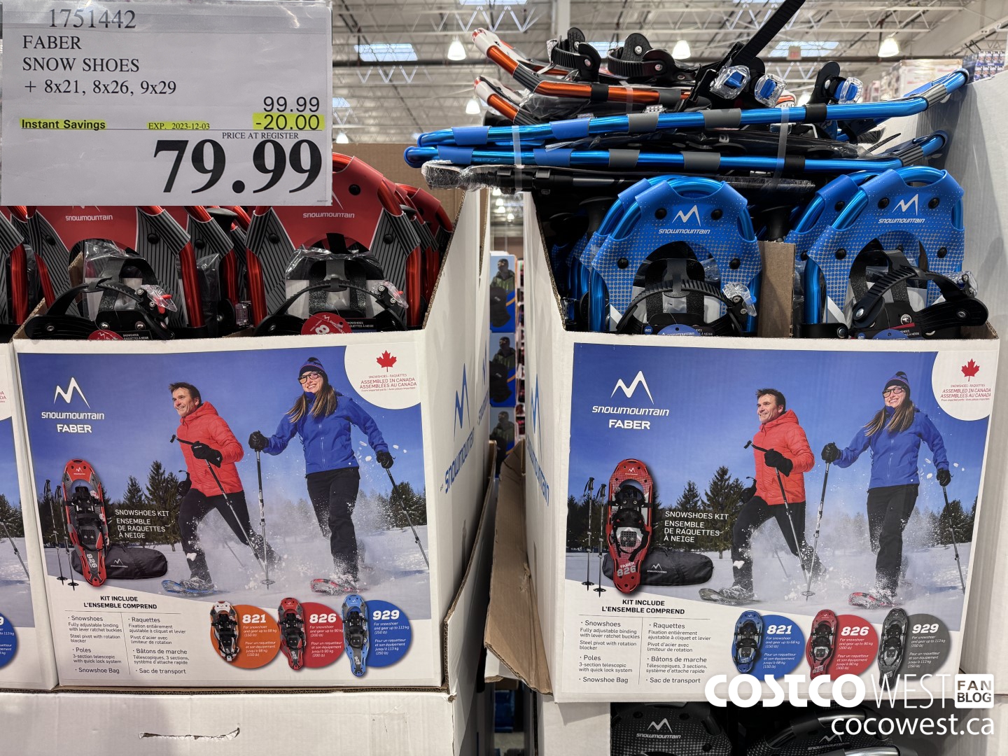 1751442 FABER SNOW SHOES 8X21, 8X26, 9X29 ($20.00 INSTANT SAVINGS EXPIRES ON 2023-12-03) $79.99