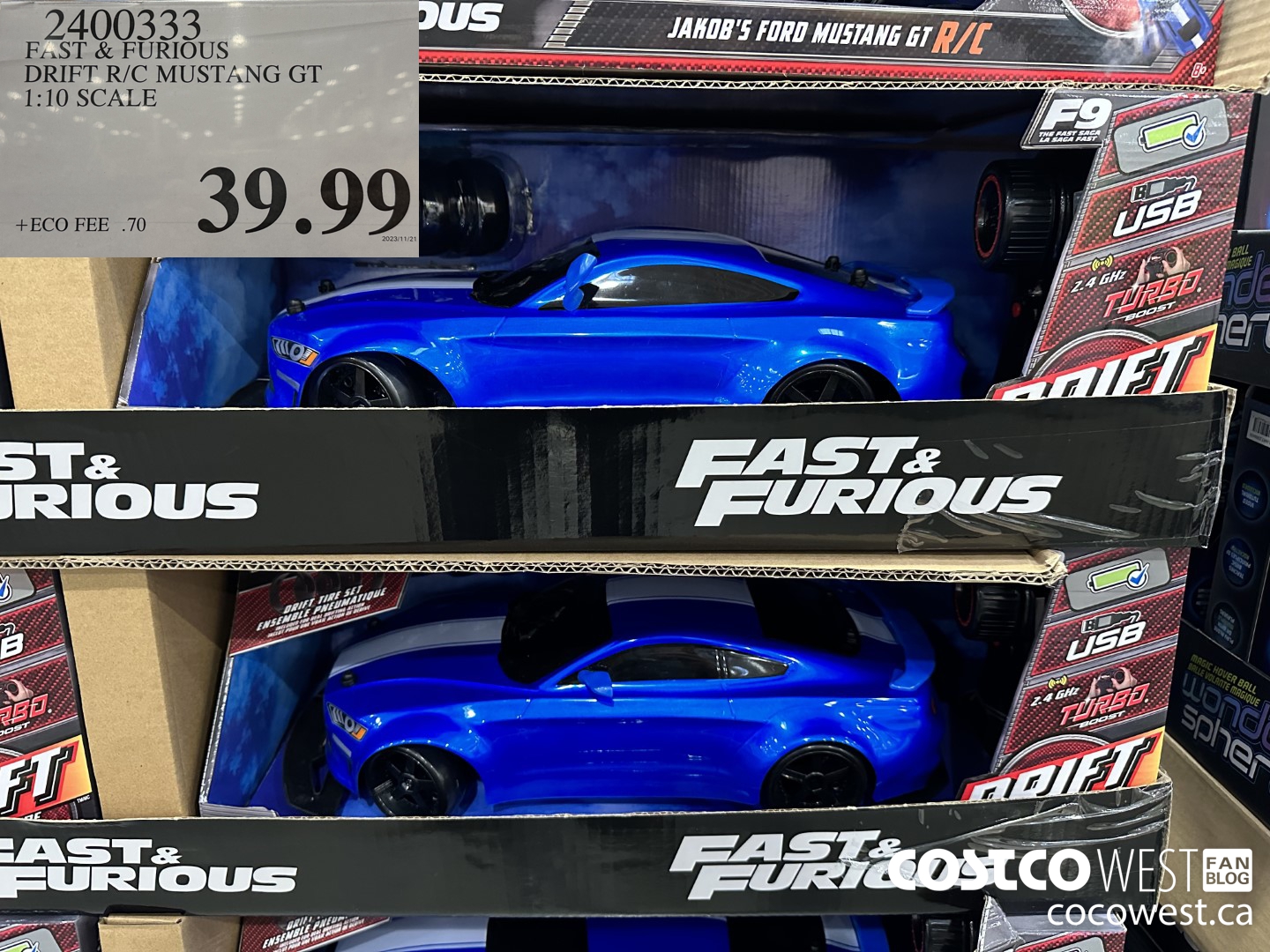 2400333 FAST & FURIOUS DRIFT R/C MUSTANG GT 1:10 SCALE $39.99