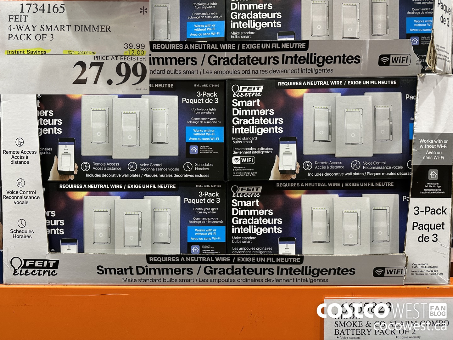 1734165 FEIT SMART DIMMER 3PK ($12.00 INSTANT SAVINGS EXPIRES ON 2024-01-26) $27.99