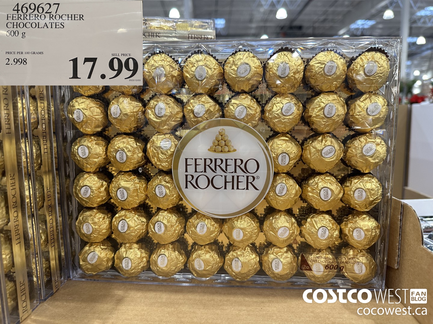 469627 FERRERO ROCHER CHOCOLATES 600 G $17.99