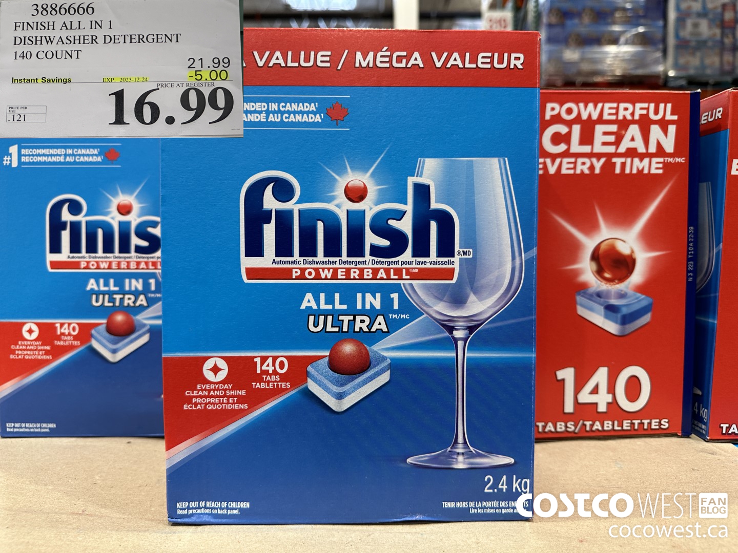 3886666 FINISH ALL IN 1 DISHWASHER DETERGENT 140 COUNT ($5.00 INSTANT SAVINGS EXPIRES ON 2023-12-24) $16.99