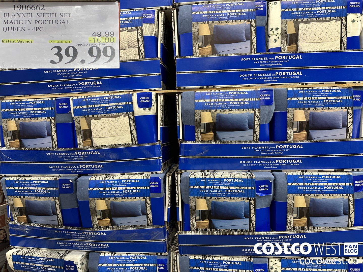 1906662 FLANNEL SHEET SET MADE IN PORTUGAL QUEEN 4PC ($10.00 INSTANT SAVINGS EXPIRES ON 2023-12-17) $39.99