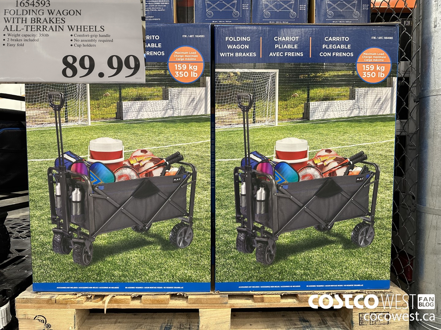 1654593 FOLDINGWAGON WITH BRAKES ALL-TERRAIN WHEELS $89.99