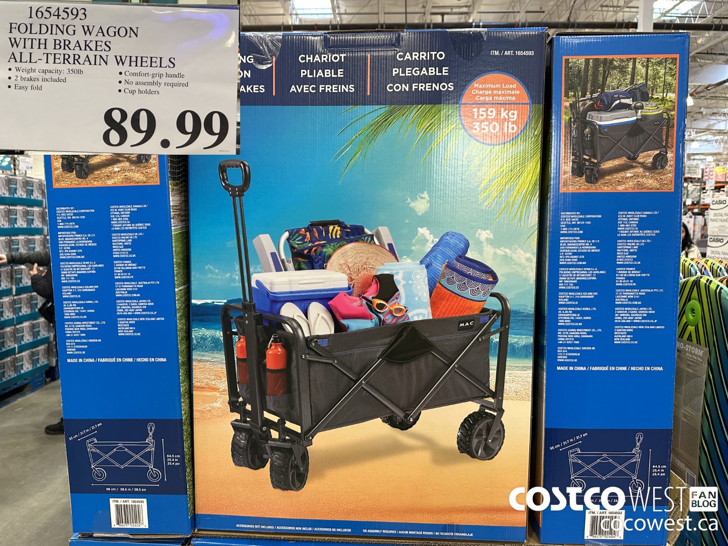 1654593 FOLDINGWAGON WITH BRAKES ALL-TERRAIN WHEELS $89.99