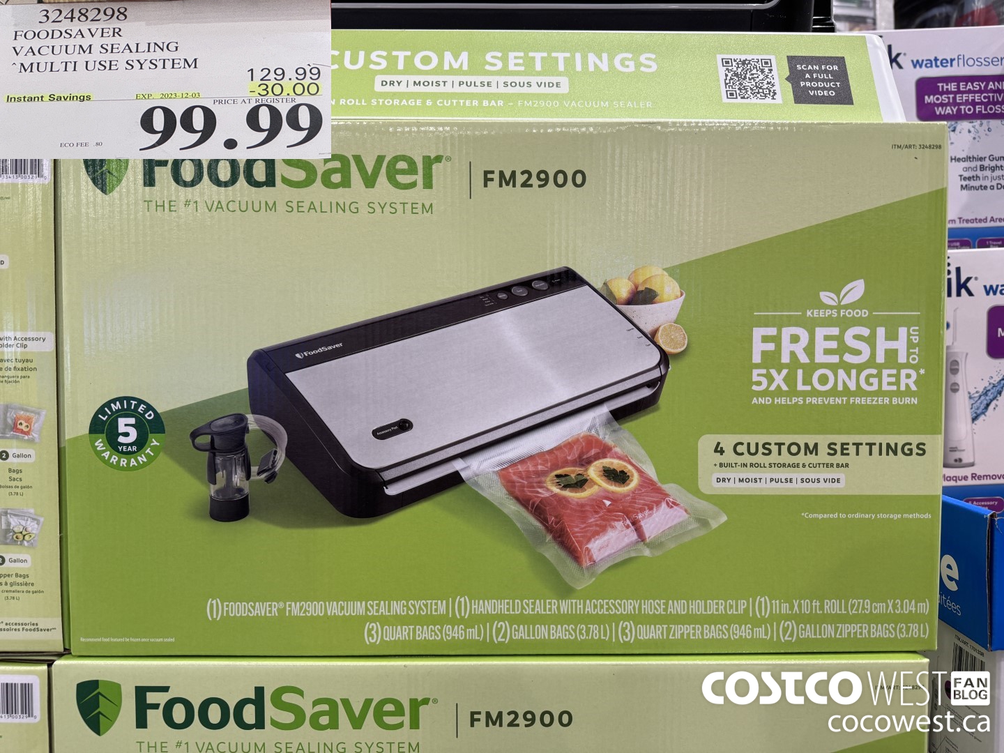 3248298 FOODSAVER VACUUM SEALING MULTI USE SYSTEM ($30.00 INSTANT SAVINGS EXPIRES ON 2023-12-03) $99.99