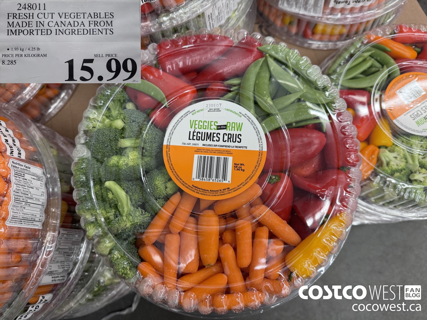 248011 FRESH CUT VEGETABLES MADE IN CANADA FROM IMPORTED INGREDIENTS $15.99