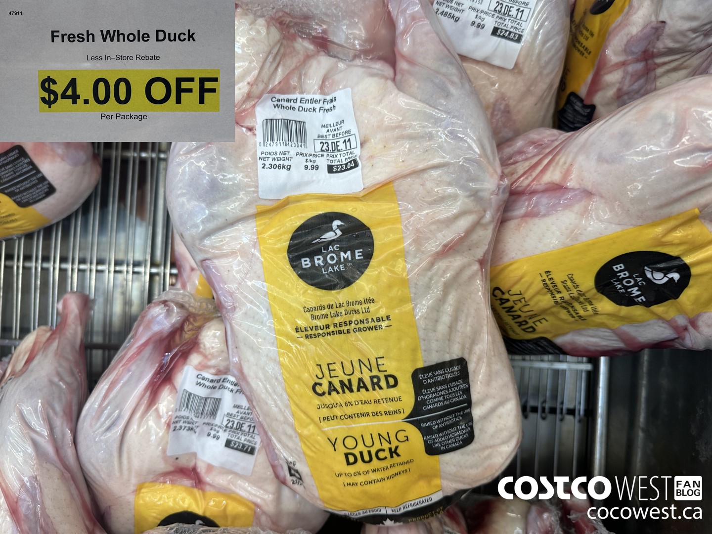 47911 FRESH WHOLE DUCK ($4.00 INSTANT SAVINGS)