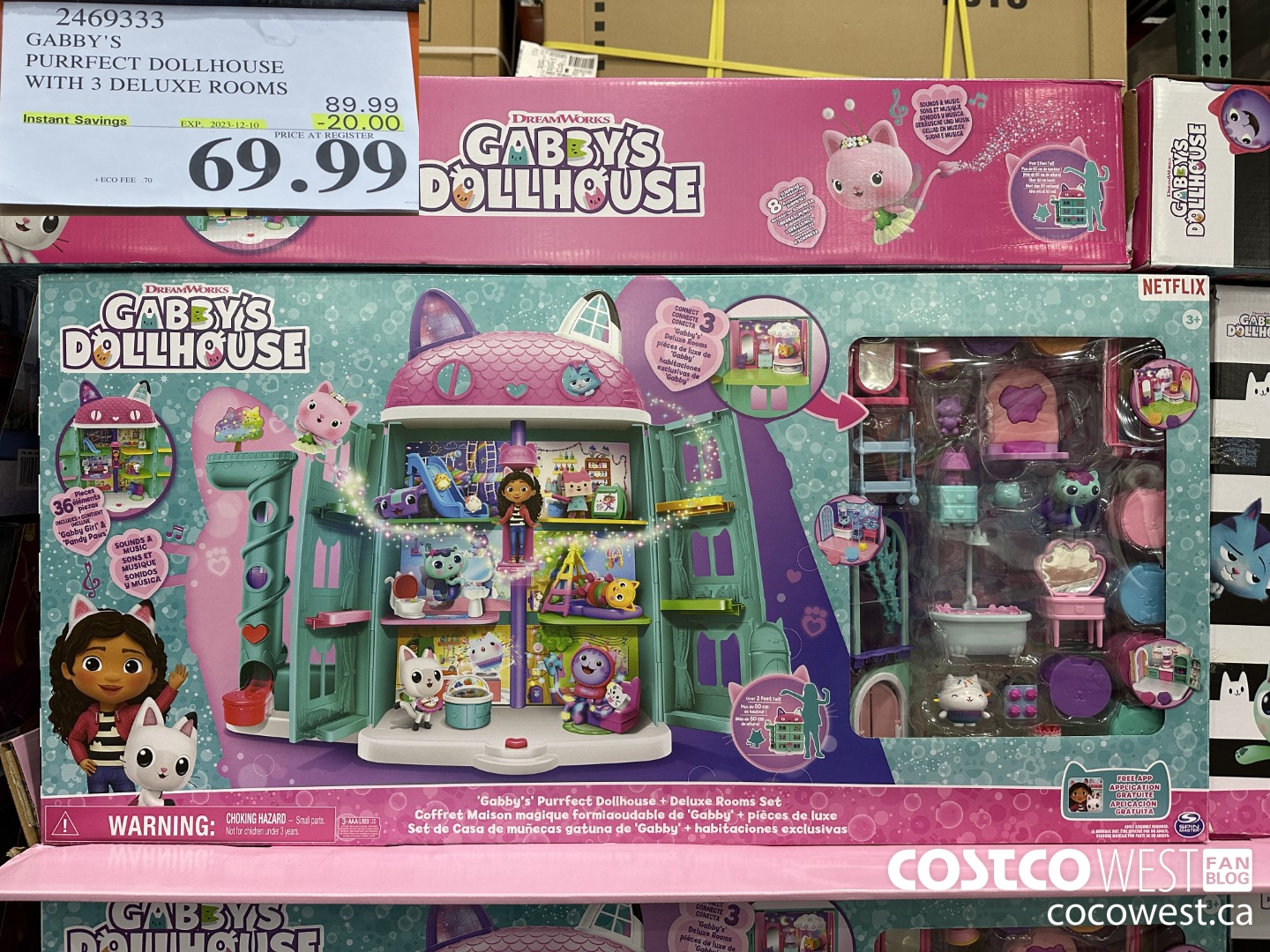 2469333 GABBY'S PURRFECT DOLLHOUSE WITH 3 DELUXE ROOMS ($20.00 INSTANT SAVINGS EXPIRES ON 2023-12-10) $69.99