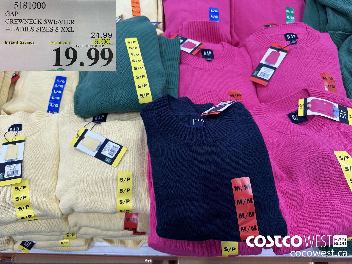 5181000 GAP CREWNECK SWEATER LADIES SIZES S-XXL ($5.00 INSTANT SAVINGS EXPIRES ON 2023-12-17) $19.99