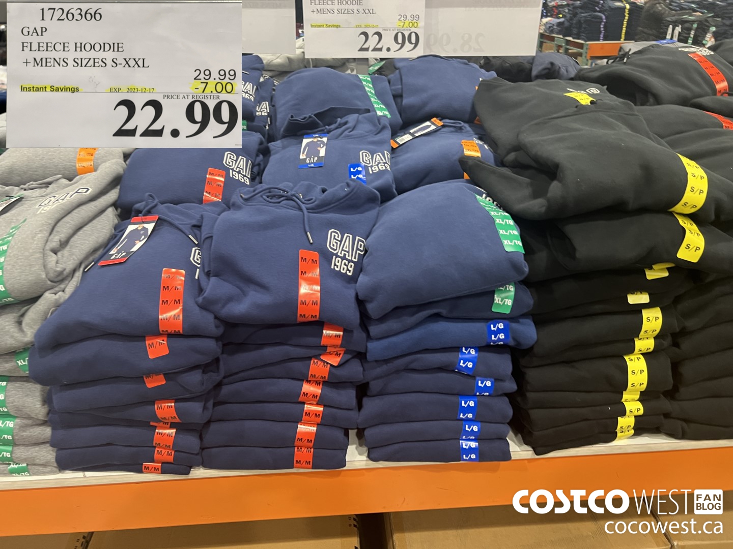 1726366 GAP FLEECE HOODIE MENS SIZES S-XXL ($7.00 INSTANT SAVINGS EXPIRES ON 2023-12-17) $22.99