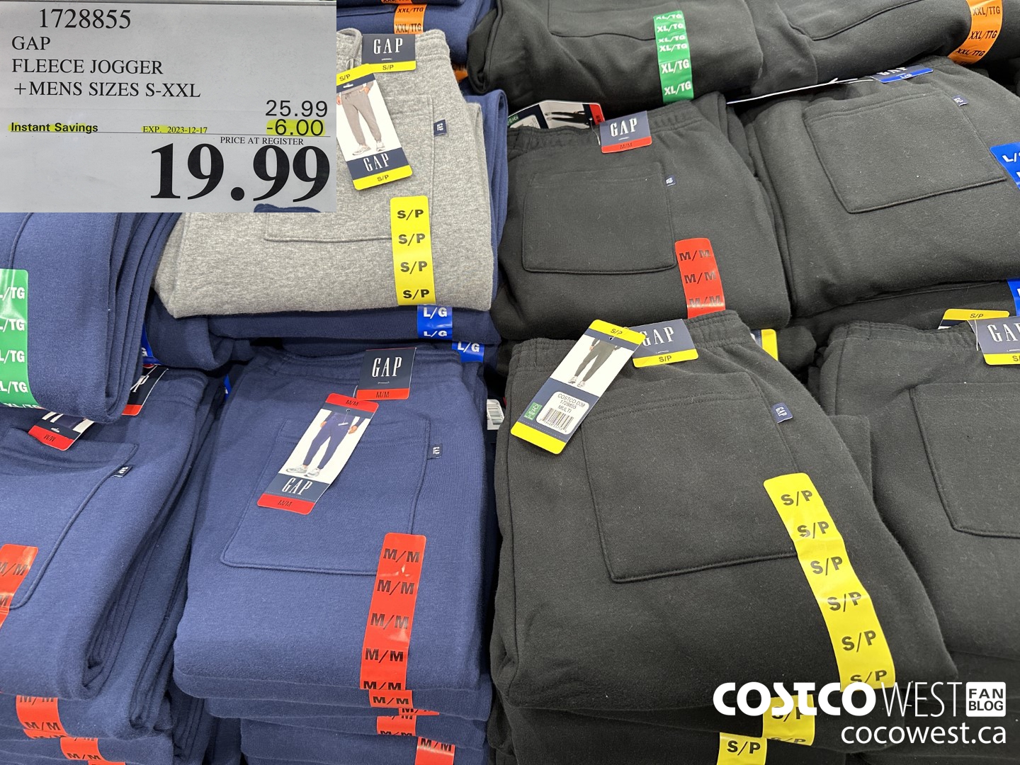 1728855 GAP FLEECE JOGGER MENS SIZES S-XXL ($6.00 INSTANT SAVINGS EXPIRES ON 2023-12-17) $19.99