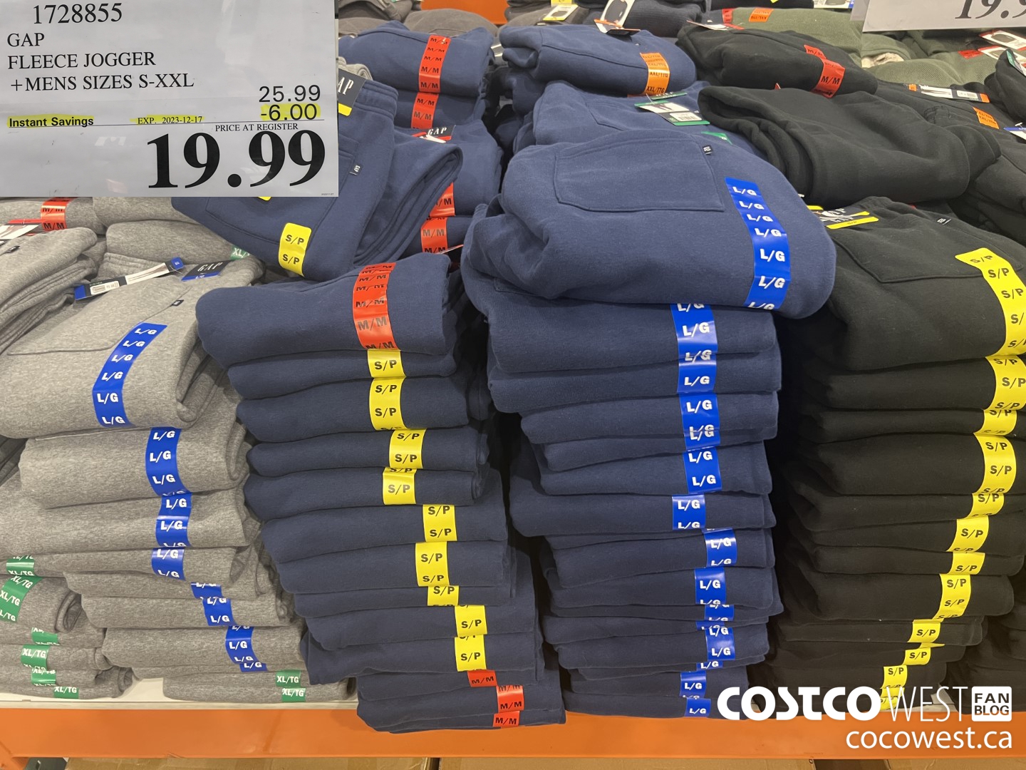 1728855 GAP FLEECE JOGGER MENS SIZES S-XXL ($6.00 INSTANT SAVINGS EXPIRES ON 2023-12-17) $19.99