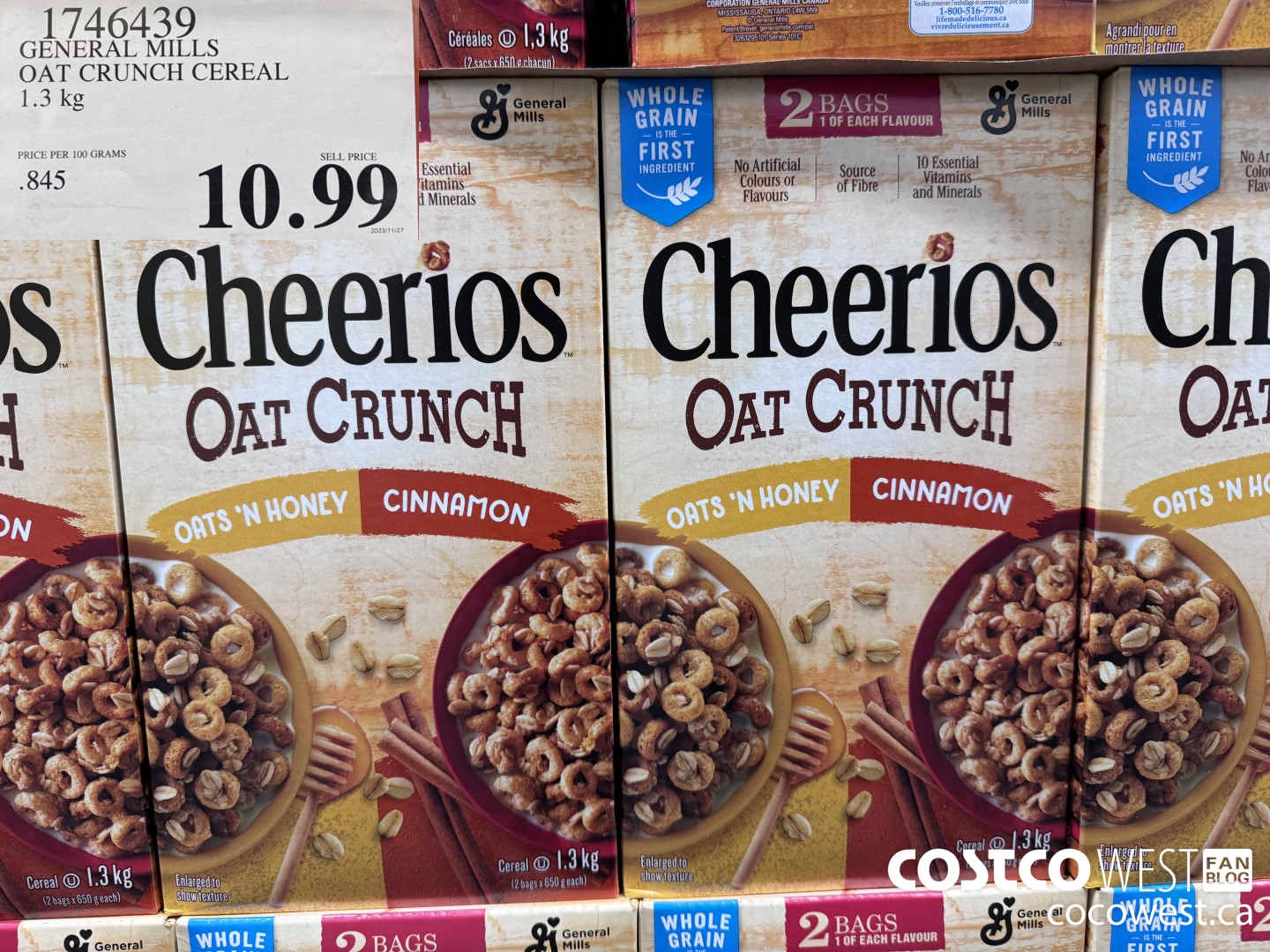 1746439 GENERAL MILLS OAT CRUNCH CEREAL 1.3 KG $10.99