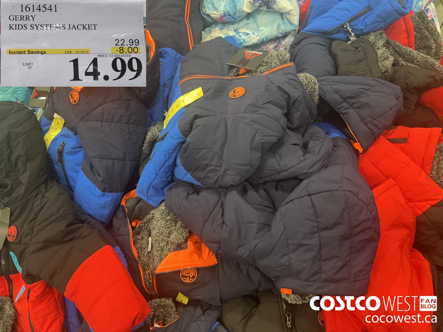 1614541 GERRY KIDS SYSTEMS JACKET ($8.00 INSTANT SAVINGS EXPIRES ON 2023-12-14) $14.99