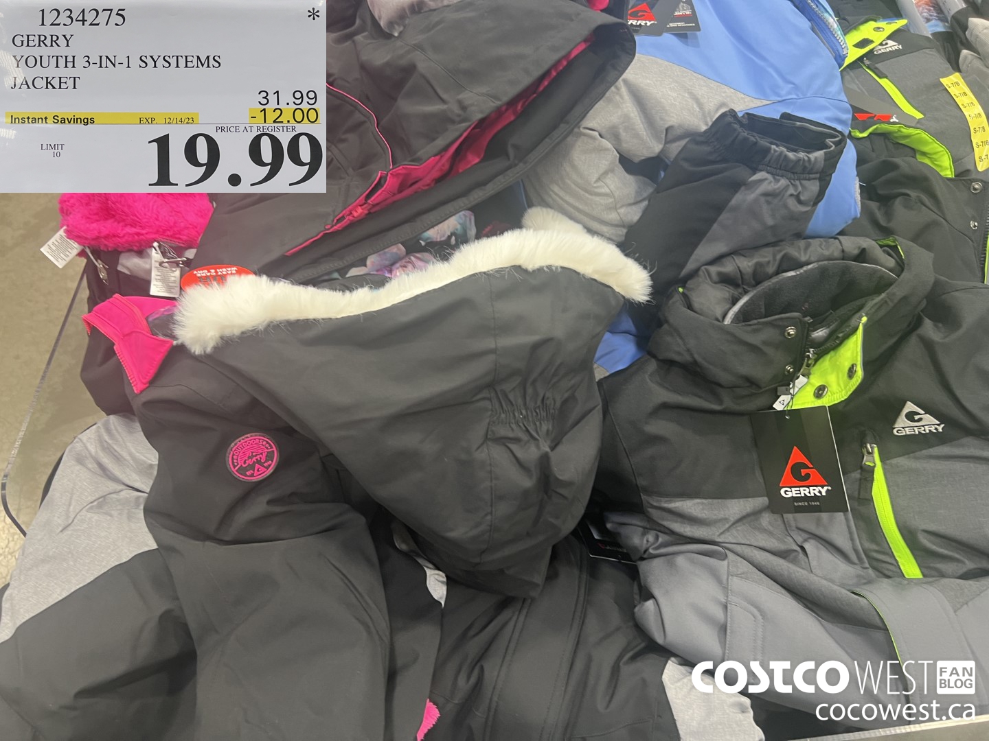 1234275 GERRY YOUTH 3-IN-1 SYSTEMS JACKET ($12.00 INSTANT SAVINGS EXPIRES ON 2023-12-14) $19.99