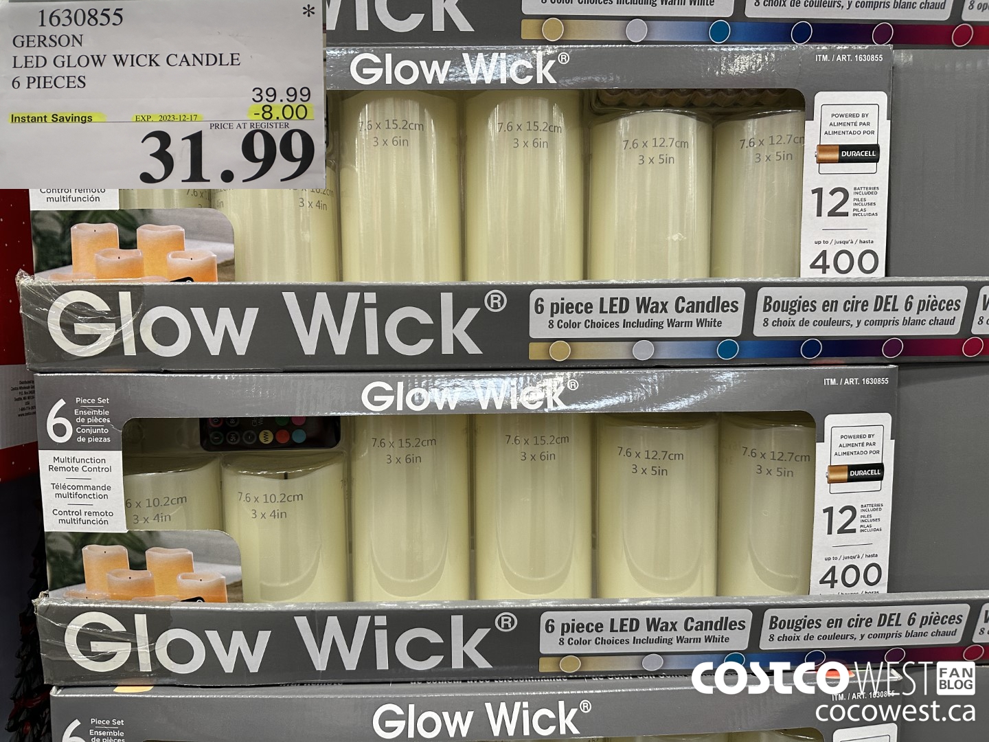 1630855 GERSON LED GLOW WICK CANDLE 6 PIECES ($8.00 INSTANT SAVINGS EXPIRES ON 2023-12-17) $31.99