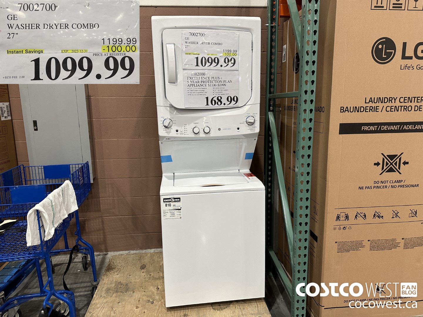 7002700 GE WASHER DRYER COMBO 27