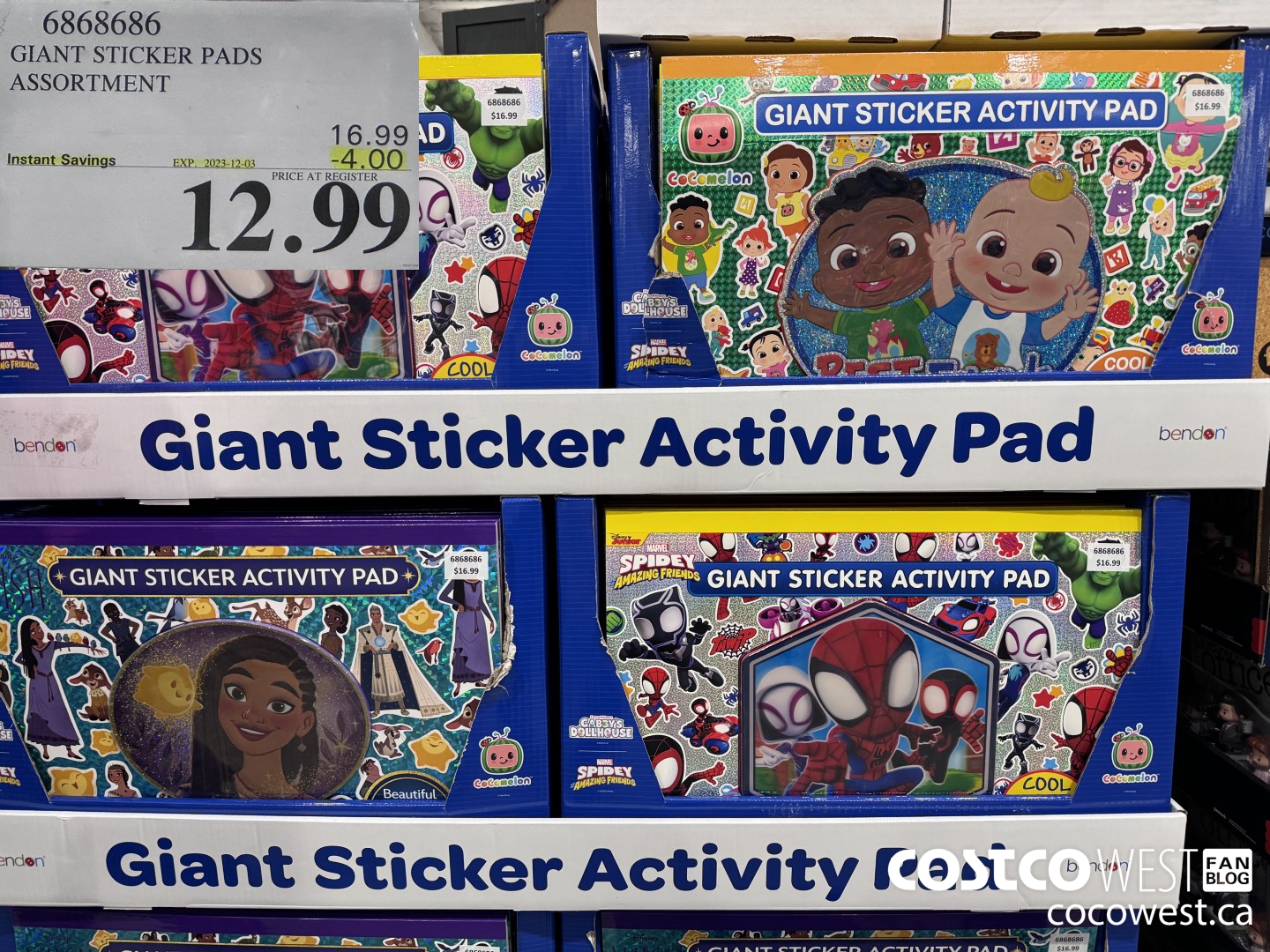 6868686 GIANT STICKER PADS ASSORTMENT ($4.00 INSTANT SAVINGS EXPIRES ON 2023-12-03) $12.99