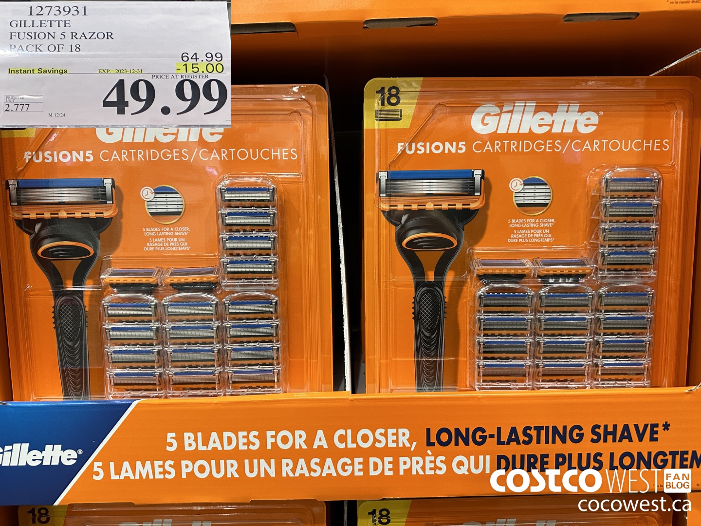 1273931 GILLETTE FUSIONS CARTRIDGES PACK OF 18 ($15.00 INSTANT SAVINGS EXPIRES ON 2023-12-31) $49.99