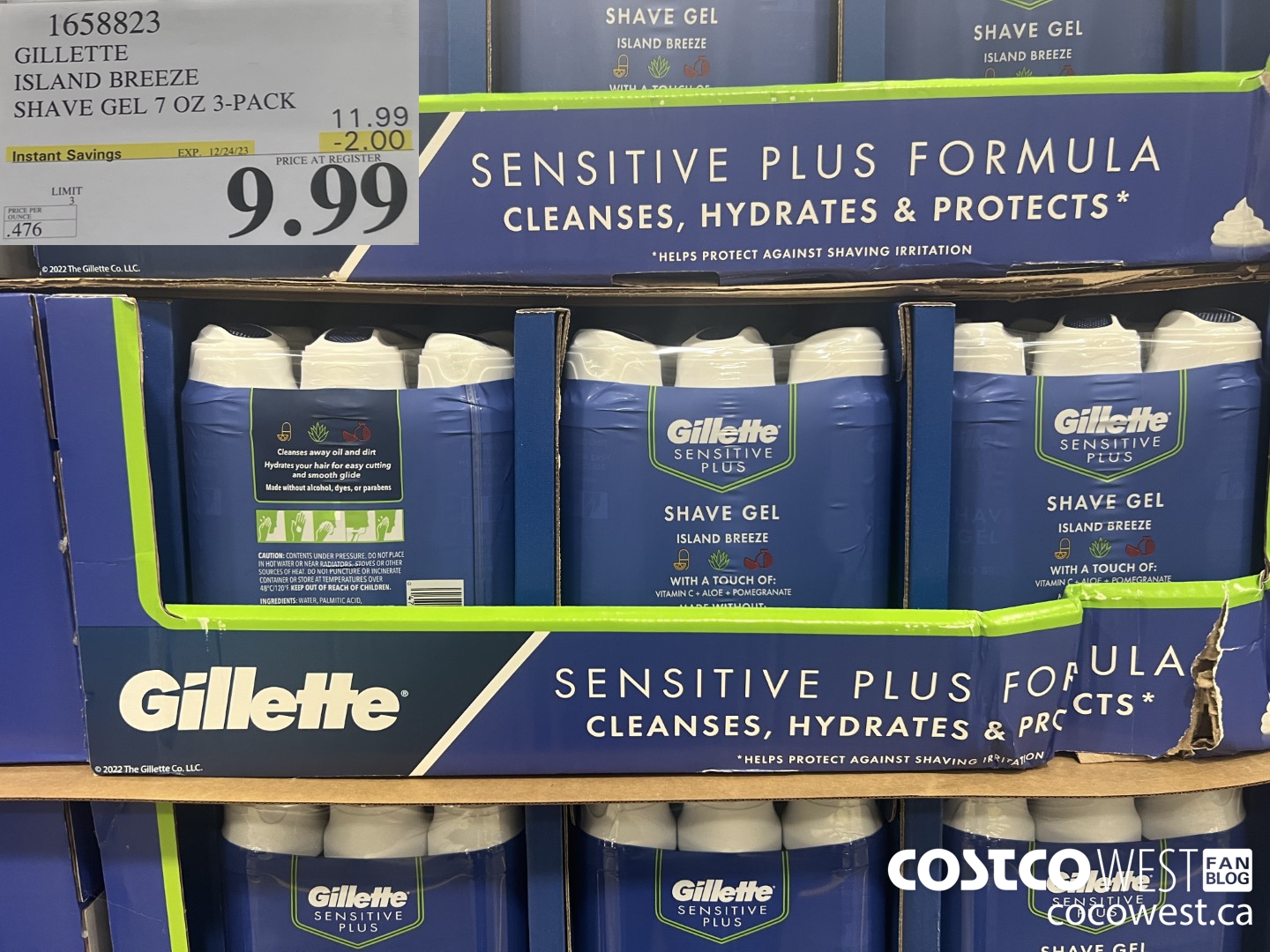 1658823 GILLETTE ISLAND BREEZE SHAVE GEL 7 OZ 3-PACK ($2.00 INSTANT SAVINGS EXPIRES ON 2023-12-24) $9.99