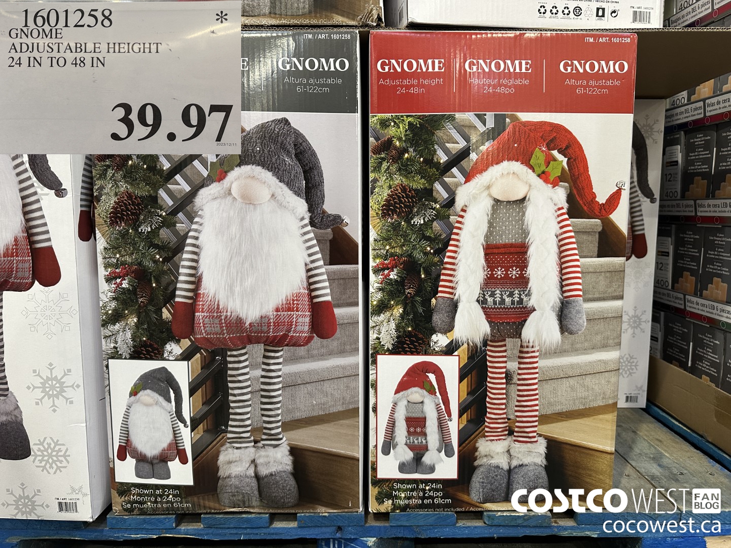 1601258 GNOME ADJUSTABLE HEIGHT 24 IN TO 48 IN $39.97