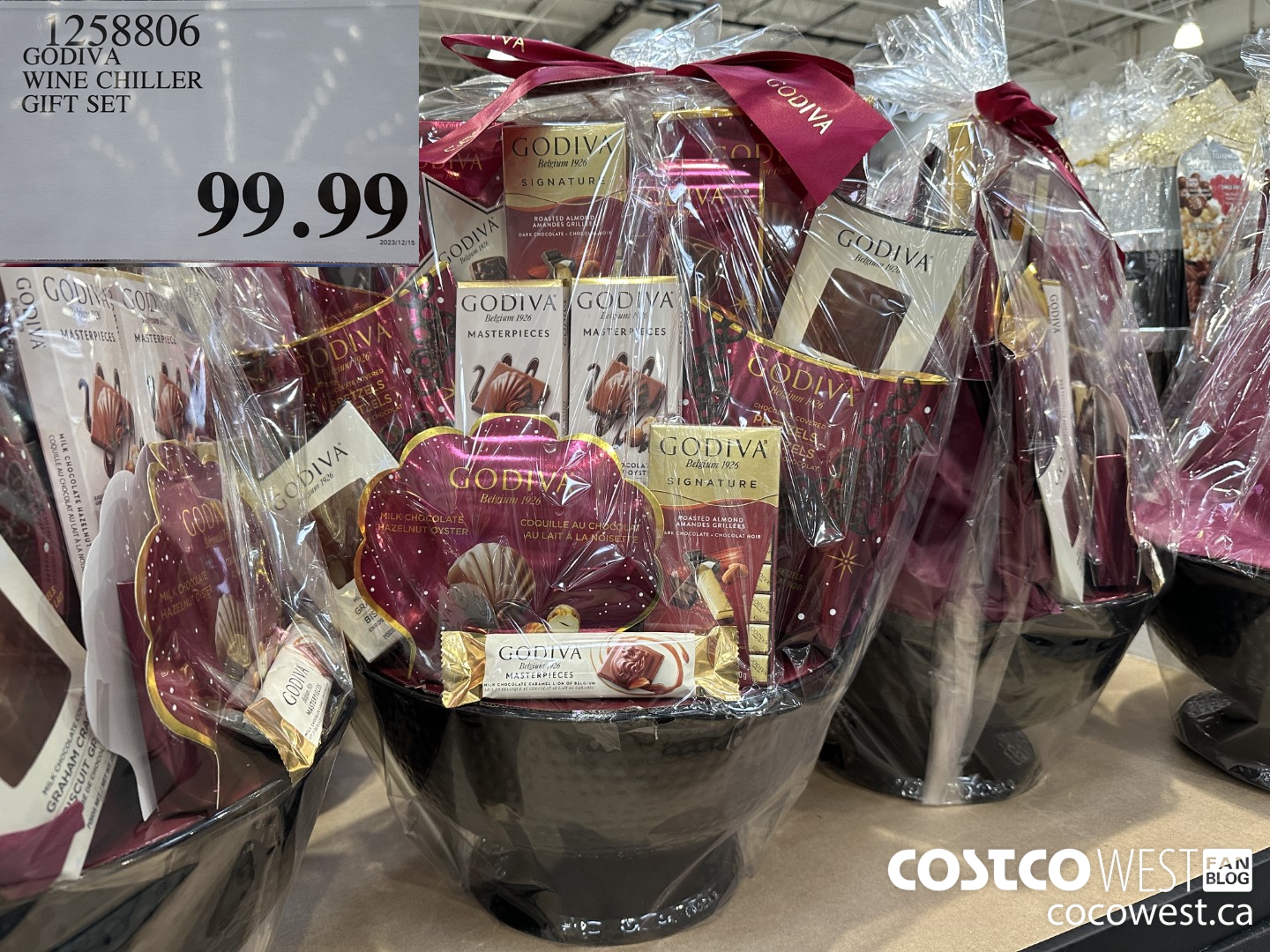 1258806 GODIVA WINE CHILLER GIFT SET $99.99