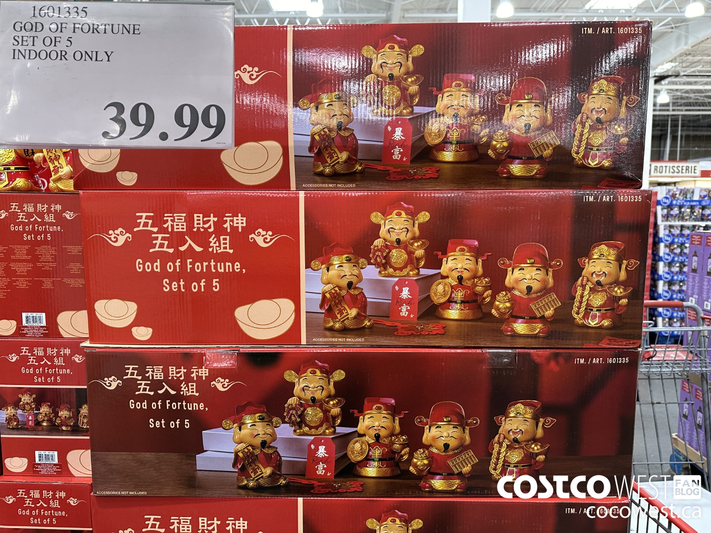 1601335 GOD OF FORTUNE SET OF 5 INDOOR ONLY $39.99