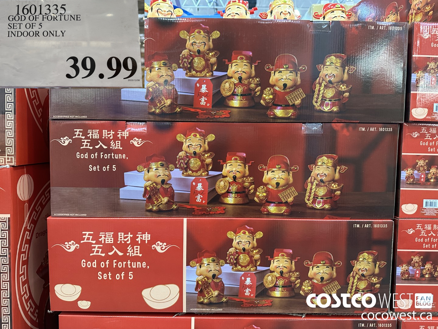 1601335 GOD OF FORTUNE SET OF 5 INDOOR ONLY $39.99