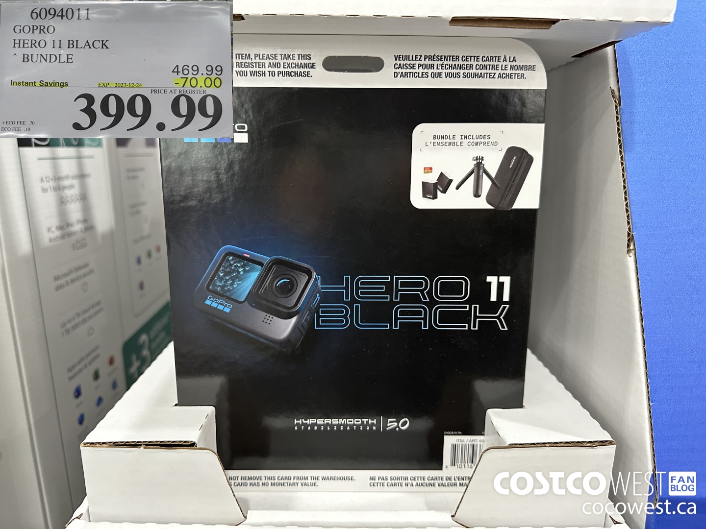 6094011 GOPRO HERO11 ACTION CAMERA BUNDLE ($70.00 INSTANT SAVINGS EXPIRES ON 2023-12-24) $399.99