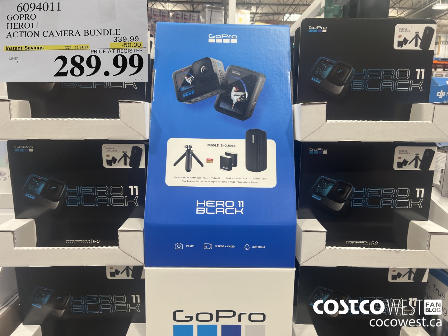 6094011 GOPRO HERO11 ACTION CAMERA BUNDLE ($50.00 INSTANT SAVINGS EXPIRES ON 2023-12-24) $289.99
