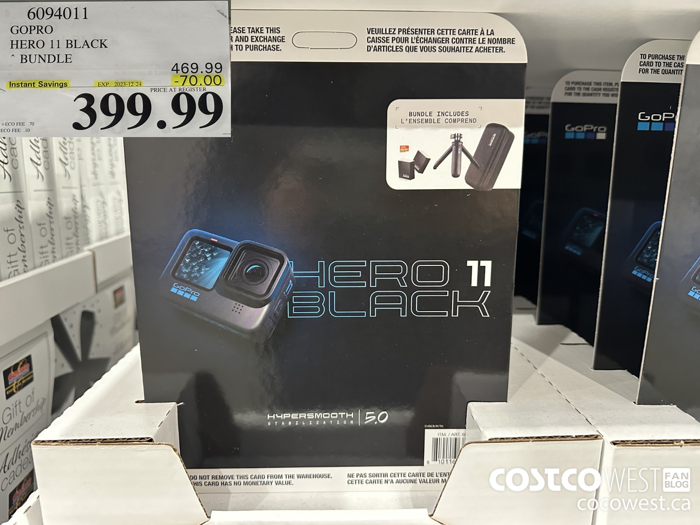 6094011 GOPRO HERO11 ACTION CAMERA BUNDLE ($70.00 INSTANT SAVINGS EXPIRES ON 2023-12-24) $399.99