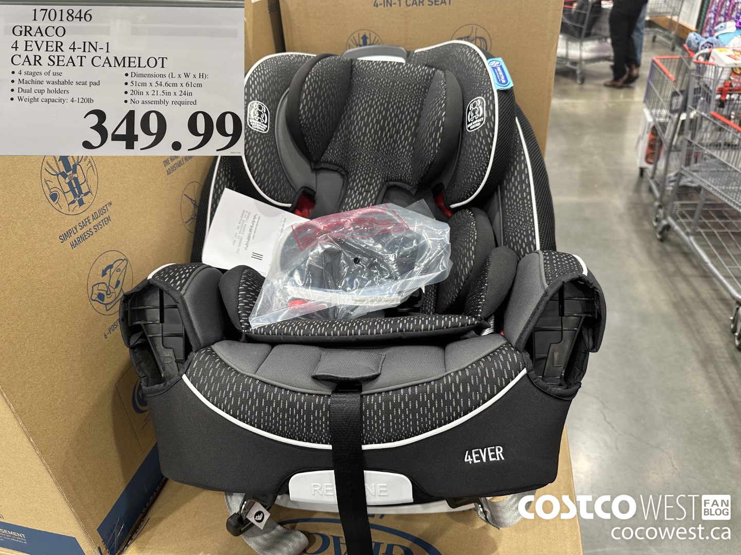 1701846 GRACO 4 EVER 4-IN-1 CAR SEAT CAMELOT $349.99