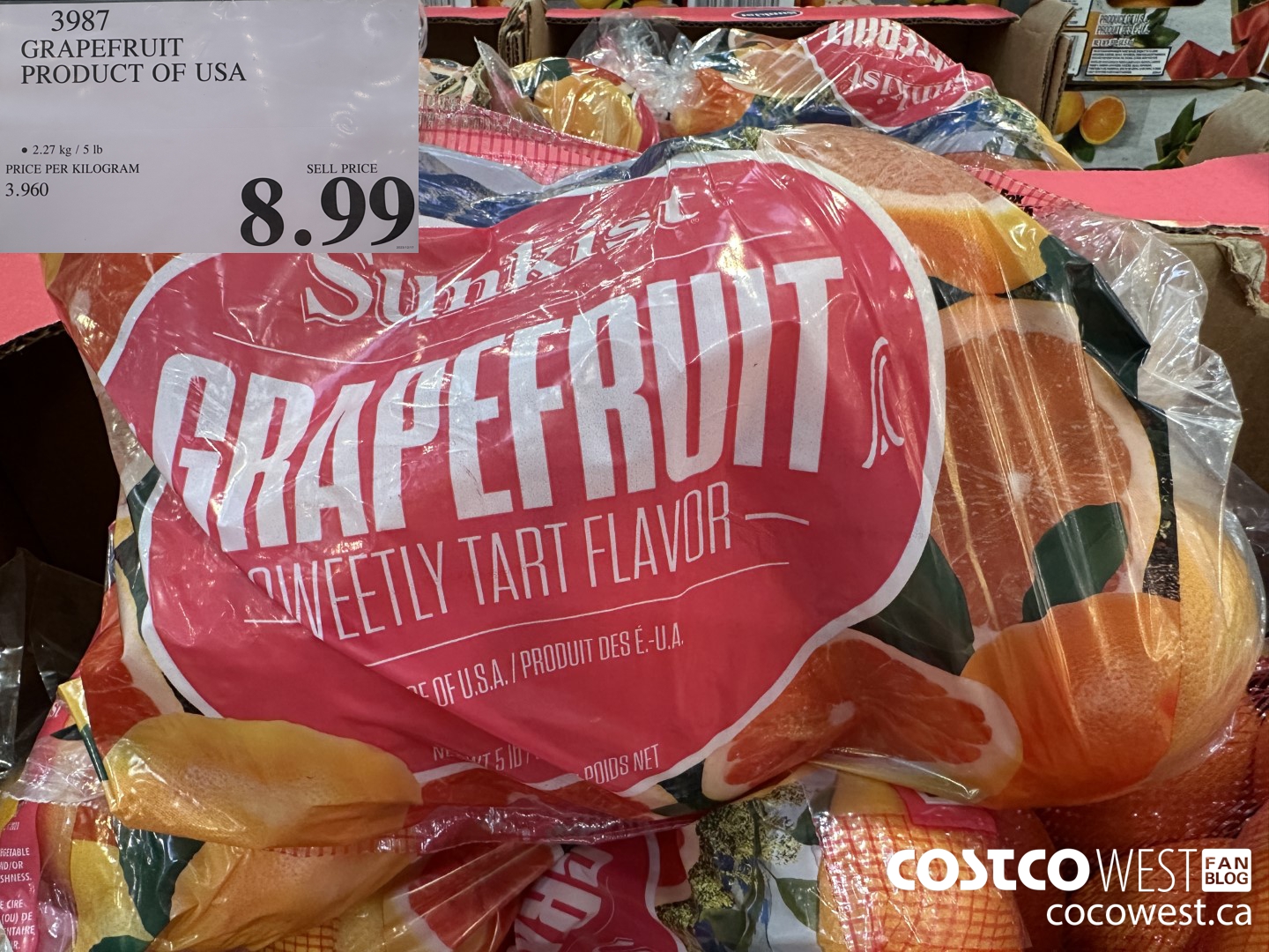 3987 GRAPEFRUIT PRODUCT OF USA $8.99