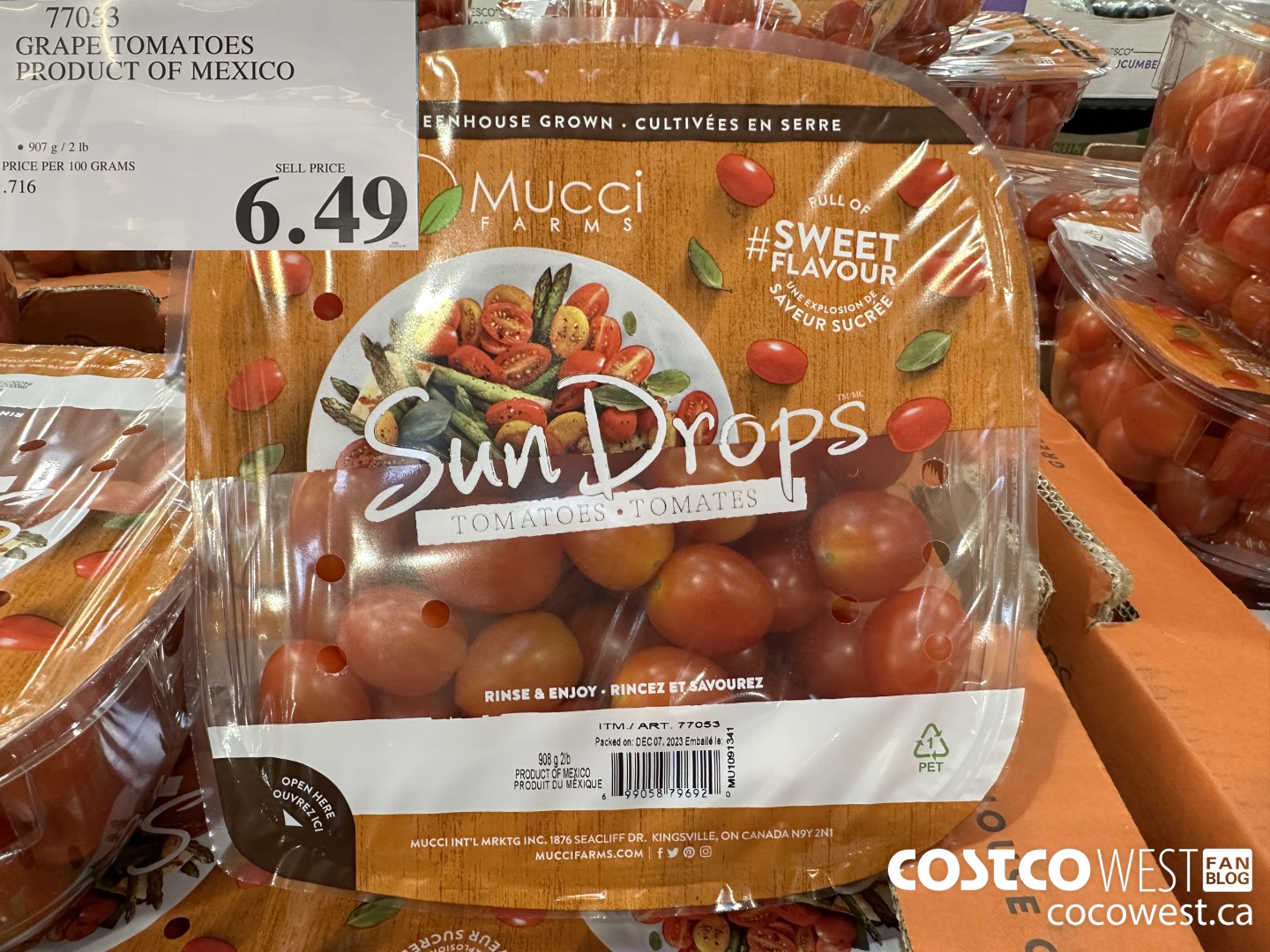 77053 GRAPE TOMATOES PRODUCT OF MEXICO $6.49