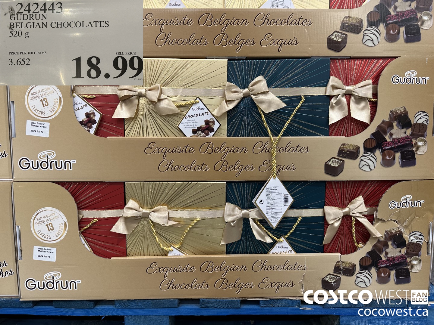 242443 GUDRUN BELGIAN CHOCOLATES 520 g $18.99