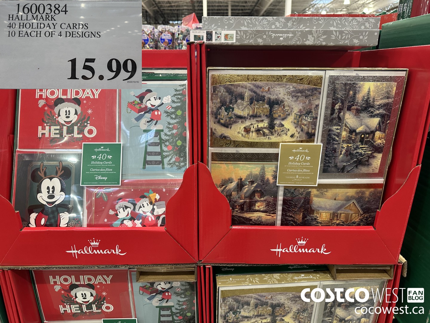 1600384 HALLMARK 40 HOLIDAY CARDS 10 EACH OF 4 DESIGNS $15.99