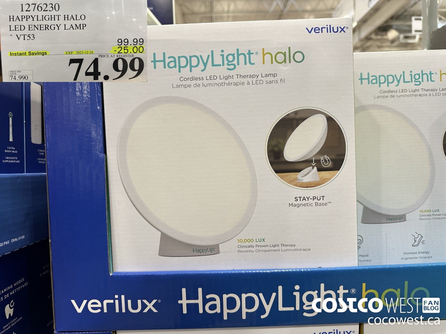 1276230 HAPPYLIGHT HALO LED ENERGY LAMP VT53 ($25.00 INSTANT SAVINGS EXPIRES ON 2023-12-24) $74.99