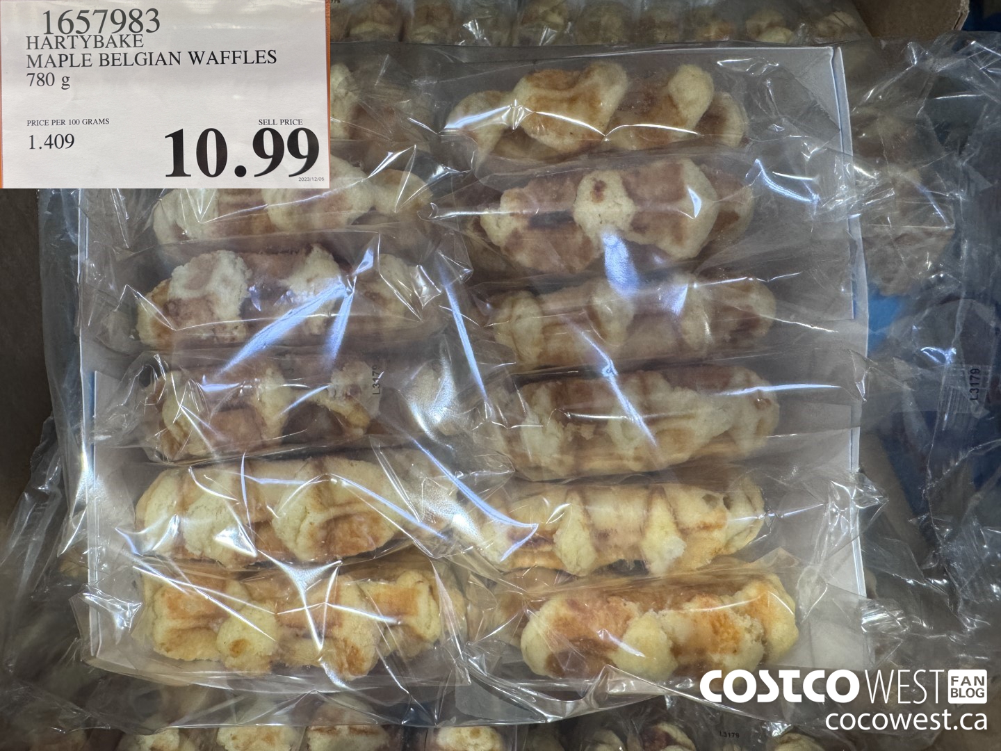 1657983 HARTYBAKE MAPLE BELGIAN WAFFLES 780 G $10.99