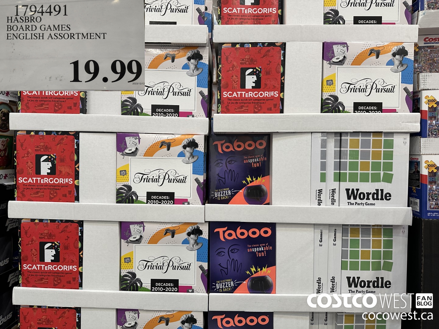 1794491 HASBRO BOARD GAMES ENGLISH ASSORTMENT $19.99